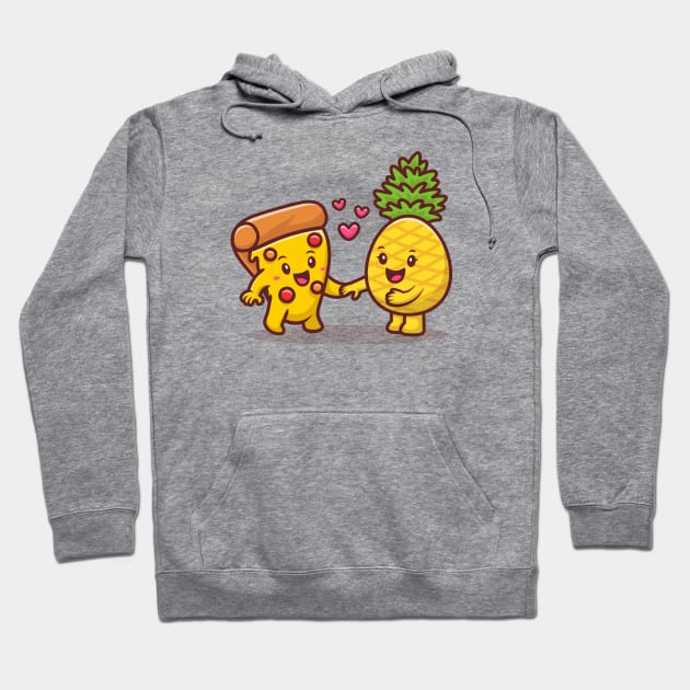 Cute Pizza With Pineapple Hoodie by Catalyst Labs